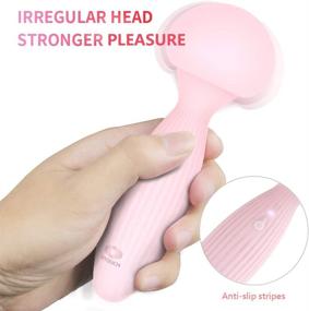 img 1 attached to 🌸 Waterproof Wireless Vibrator - Rechargeable Handheld Wand Massager with Soft Mushroom Head Design, All-inclusive Silicone Material. Perfect for Tension Relief, Muscle and Back Soreness Recovery. (Pink)