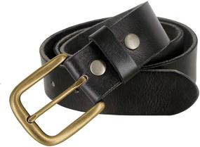 img 2 attached to Grain Leather Casual Brass Buckle