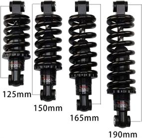 img 3 attached to 🚲 Black Mountain Bike Rear Biliary Spring Shock Absorber with Coil Spring - Available in 125mm (4.9"), 165mm (6.3"), 190mm (7.5") variants - Choose from 850/1000/1350Lbs options