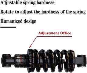 img 2 attached to 🚲 Black Mountain Bike Rear Biliary Spring Shock Absorber with Coil Spring - Available in 125mm (4.9"), 165mm (6.3"), 190mm (7.5") variants - Choose from 850/1000/1350Lbs options