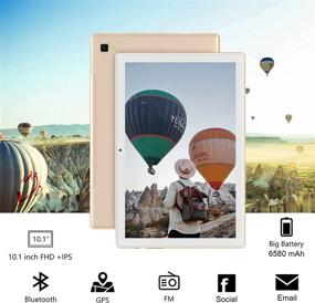 img 3 attached to Планшет Blackview Tab8 - 10,1" Android 10, 4 ГБ ОЗУ, 64 ГБ памяти, восьмиядерный процессор, дисплей FHD IPS 1920x1200, камеры 13Мп+5Мп, GPS, FM, 5G WiFi, 3G телефон, золотистый
