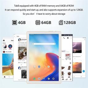 img 1 attached to Планшет Blackview Tab8 - 10,1" Android 10, 4 ГБ ОЗУ, 64 ГБ памяти, восьмиядерный процессор, дисплей FHD IPS 1920x1200, камеры 13Мп+5Мп, GPS, FM, 5G WiFi, 3G телефон, золотистый