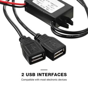 img 1 attached to 🔌 Weewooday 12V to 5V DC Converter: 3A 15W Buck Converter Module with Dual USB Output