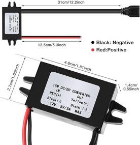 img 2 attached to 🔌 Weewooday 12V to 5V DC Converter: 3A 15W Buck Converter Module with Dual USB Output