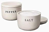 🧂 colibrox salt & pepper stoneware cellar: practical and stylish seasoning storage solution logo