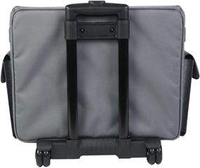 img 1 attached to 🧵 Sewing Machine Rolling Carrying Case - Portable Trolley with Wheels for Brother, Singer, & Most Machines - Wheeled Tote Carrier for Notions & Crafts, Grey Heather - Everything Mary