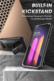 img 2 attached to 🦄 Ultimate Protection: SUPCASE Unicorn Beetle Pro Series Case for LG V60 ThinQ (2020 Release) – Full-Body Rugged Case with Built-in Screen Protector & Holster (Black)".