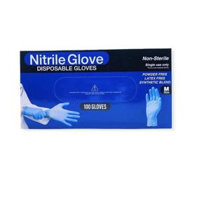 img 4 attached to CTB Medium Nitrile Gloves - Box of 100 Disposable Gloves, Latex Free, Powder-Free, Multi Purpose, with Dispenser Box, CTBNMNGMDBX