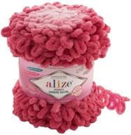 🧶 alize puffy batik yarn - 1skn, 600gr, 61yds - soft micropolyester yarn for finger knitting - ideal for baby blankets (7418) logo