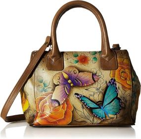 img 4 attached to 👜 Anna Anuschka Convertible Shoulder Original Handbags & Wallets: Stylish and Versatile Women's Totes