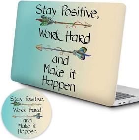 img 4 attached to 📱 MacBook Pro 13 inch Case 2019-2016: A2159 A1989 A1706 A1708- Hard Shell Cover & Mouse Pad- Inspirational Quote- Apple MacBook Pro 13 Accessories