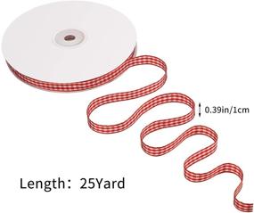 img 3 attached to 🎁 Set of 2 Craft Ribbons for Gifts, Cakes, Hair Accessories & Party Decorations - Black/White and Red/White