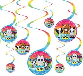 img 1 attached to Whimsical Beanie Boos Hanging Swirl Decorations (12pc) - Add a Playful Twist to Your Party!