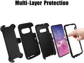 img 1 attached to Galaxy S10e AICase Belt-Clip Holster Case - Dark Black