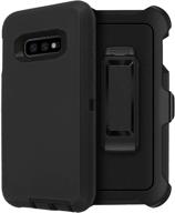 galaxy s10e aicase belt-clip holster case - dark black logo