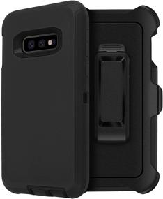 img 4 attached to Galaxy S10e AICase Belt-Clip Holster Case - Dark Black