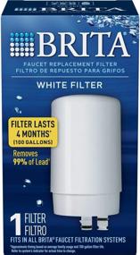 img 3 attached to Brita Tap Water Filter Replacement, Faucet Water Filtration System Filters, Lead Reduction, BPA Free – White, 1 Count