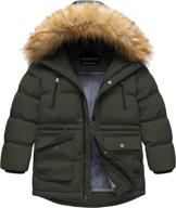 🧥 winter puffer jackets & coats with removable padding - boys' windproof clothing logo