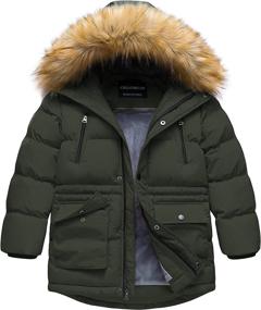 img 4 attached to 🧥 Winter Puffer Jackets & Coats with Removable Padding - Boys' Windproof Clothing