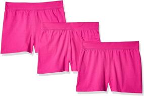 img 3 attached to 👧 Hanes Little Girls' Jersey Short (Pack of 3) – Stylish and Comfortable Shorts for Girls