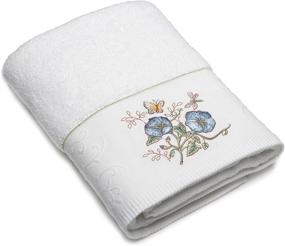 img 2 attached to Lenox Butterfly Meadow Blue Flower Hand Towel