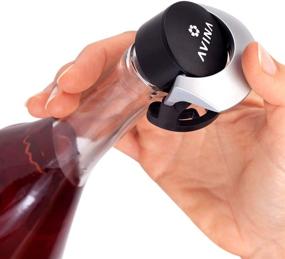 img 4 attached to AVINA Wine Accessories Stopper: Leak-Proof Resealable Bottle Cap for Safe Sideways Storage – Perfect Stocking Filler or Christmas Gift for Wine Lovers