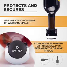 img 1 attached to AVINA Wine Accessories Stopper: Leak-Proof Resealable Bottle Cap for Safe Sideways Storage – Perfect Stocking Filler or Christmas Gift for Wine Lovers