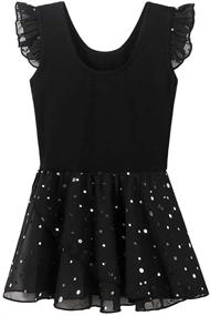 img 3 attached to ZNYUNE Snowflake Skirted Ballet Leotard: Stylish and Functional Girls' Clothing for Active Dancers