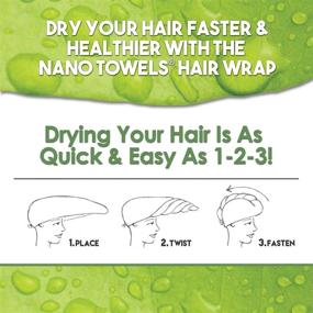 img 1 attached to Revolutionary Nano Towels Hair Drying Wrap: Perfect for Fine, Delicate, Thinning, and Frizzy Hair! Say Goodbye to Hair Dryers and Traditional Towels with the Twisty Towel in Seashore Teal - Fits All Sizes!
