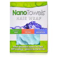 revolutionary nano towels hair drying wrap: perfect for fine, delicate, thinning, and frizzy hair! say goodbye to hair dryers and traditional towels with the twisty towel in seashore teal - fits all sizes! logo
