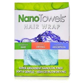 img 4 attached to Revolutionary Nano Towels Hair Drying Wrap: Perfect for Fine, Delicate, Thinning, and Frizzy Hair! Say Goodbye to Hair Dryers and Traditional Towels with the Twisty Towel in Seashore Teal - Fits All Sizes!