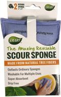 🧽 pacific dry goods smart reusable scour sponge set - 6 sponges for long-lasting cleaning efficiency logo