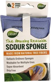 img 2 attached to 🧽 Pacific Dry Goods Smart Reusable Scour Sponge Set - 6 Sponges for Long-lasting Cleaning Efficiency