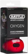 🏈 battle oxygen lip protector mouthguard with convertible strap - an oxygen-rich football and sports mouth guard, ideal for braces - enhanced impact shield for teeth and lip coverage logo