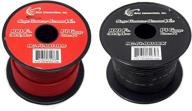 100 ft each red &amp; black stranded copper clad 14 gauge ga wire: primary remote power, ground logo
