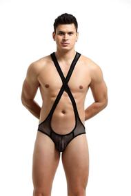img 2 attached to 👕 4UFiT Men's Jockstrap Bodysuit Wrestling Singlet - Activewear Apparel