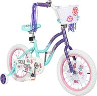 princess kids bike: 12-18 inch boys girls bicycle with training wheels for toddlers and children logo