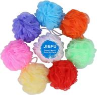 🛀 красочные пилингующие губки для ванны для детей - набор из 8 шариков для душа из сетчатых материалов. логотип