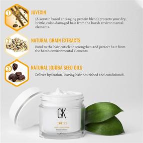 img 1 attached to 🌿 GK DEEP CONDITIONER MASQUE: Intense Hydrating Treatment for Dry Damaged Hair - Global Keratin Restoration Formula with JOJOBA Seed Oils (7.05 Fl Oz/200 g)