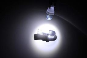 img 1 attached to IJDMTOY (10) Xenon White Single-Emitter 1-LED 168 175 194 2825 W5W T10 LED Replacement Bulbs Compatible With Car Interior Lights