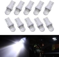 ijdmtoy (10) xenon white single-emitter 1-led 168 175 194 2825 w5w t10 led replacement bulbs compatible with car interior lights logo