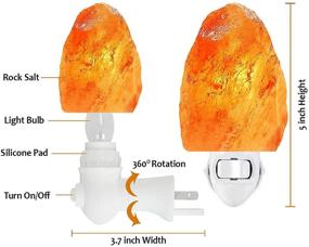 img 2 attached to Горный лампа-ночник из гималайской соли 2-шт: состав ночного светильника Figura Homes для украшения и улучшения здоровья с 4 лампами.