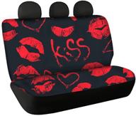 💋 clohomin red kiss lips print car seat covers: sexy & durable auto decorations for women's back seat logo