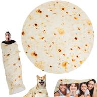 deliciously realistic burritos tortilla blanket: a perfect gift for all ages, ideal for bed, office, travel & more (80 inches) logo