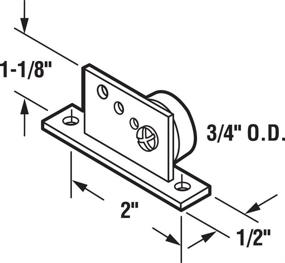 img 1 attached to 🚿 Prime-Line Products M 6035 3/4-Inch Flat Shower Door Roller and Bracket (Pack of 2) - White