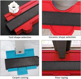 img 1 attached to Proster 2PCS Plastic 10 inch Contour Gauge: High Precision Shape Profiler with Locking Mechanism for Tiles, Carpets, Wood & Skirting