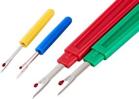 img 2 attached to Sewing Seam Ripper Tool Set with 2 Large + 2 Small 🧵 Seam Rippers, 1 Pack of Thread Snips, and 1 Pack of 5” Scissors