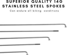 img 3 attached to 🔧 36-Piece Vincita Stainless Steel Spokes 14G J Bend with Brass Nipples for MTB, Ebike, Downhill, Trekking, City Bikes - Replacement/Repair Spokes, 254mm - 294mm