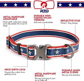 img 2 attached to 🐶 RZQ Reflective Dog Collar- Metal Collar for Large Dogs, Heavy-Duty Nylon Pet Collar- Personalized for Medium & Small Dogs, Quick-Release Metal Buckle- Sturdy Buckle Dog Camping Gear