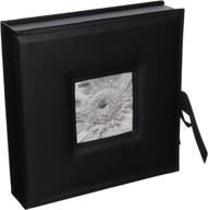 🖼️ black leatherette frame cover photo box by pioneer photo albums - 120 pockets, 3-ring, fits 4x6, 5x7, and 6x8 inch prints logo